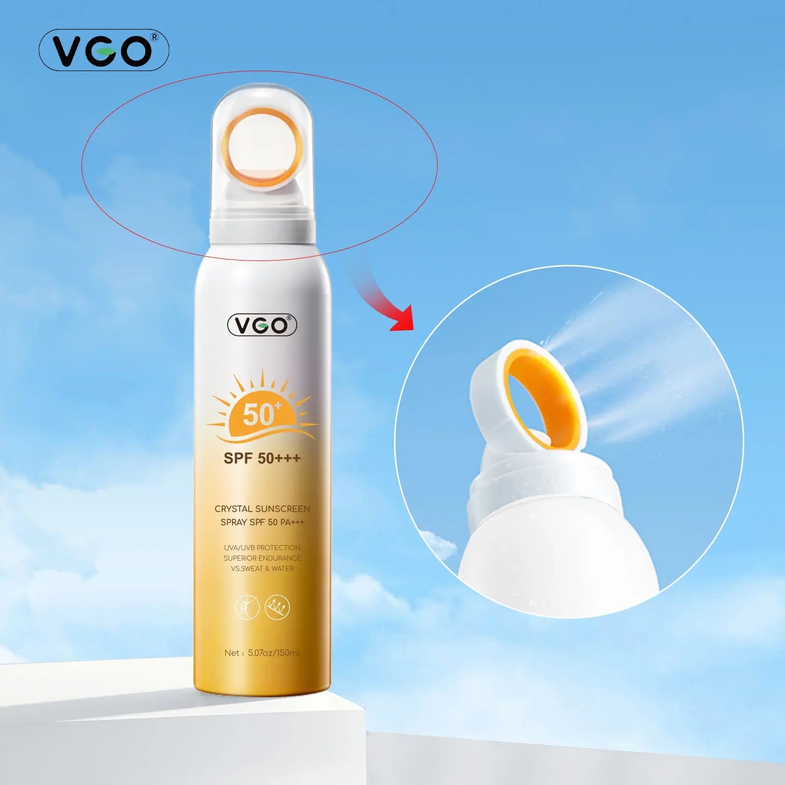 VGO Crystal Sunscreen Spray SPF 50 PA+++ VGObeauty