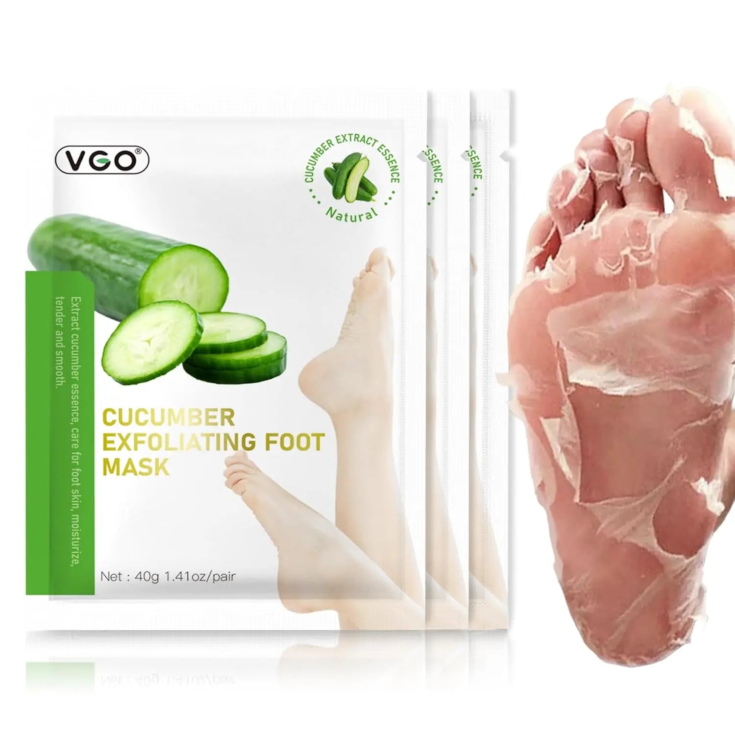 VGO  Cucumber Exfoliating Foot Mask VGObeauty