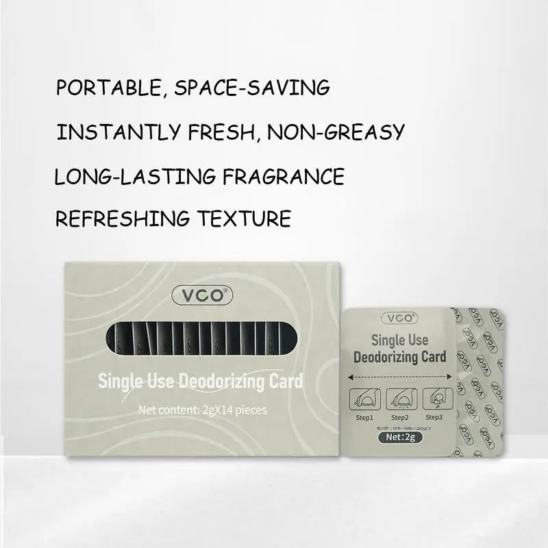 VGO Single  Use Deodorizing Card VGObeauty